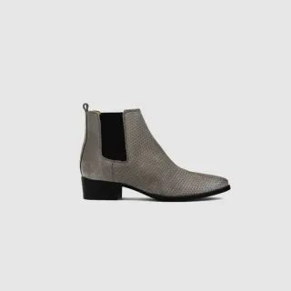 Chelseaboot JANA taupe perfo